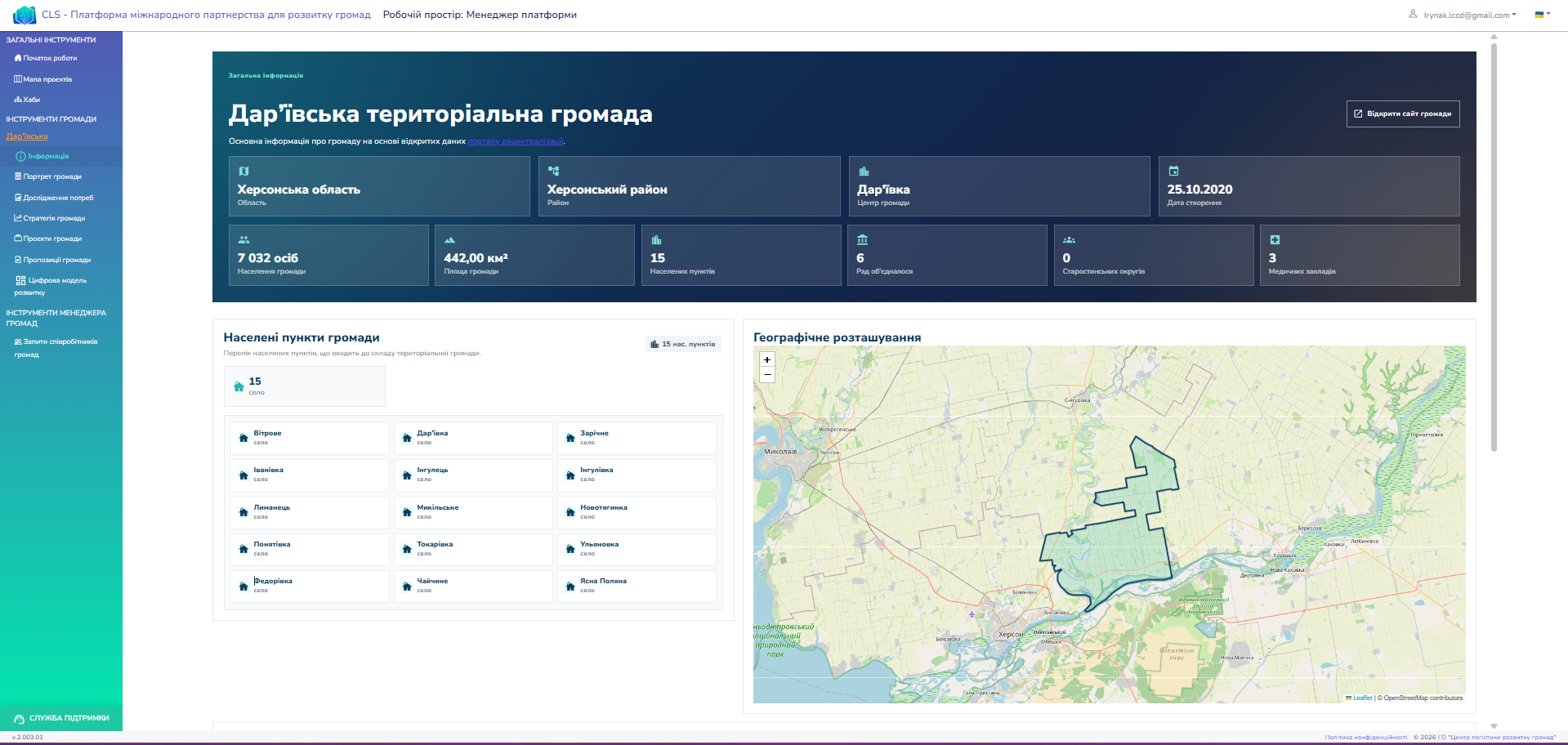 Відкриті дані про громаду